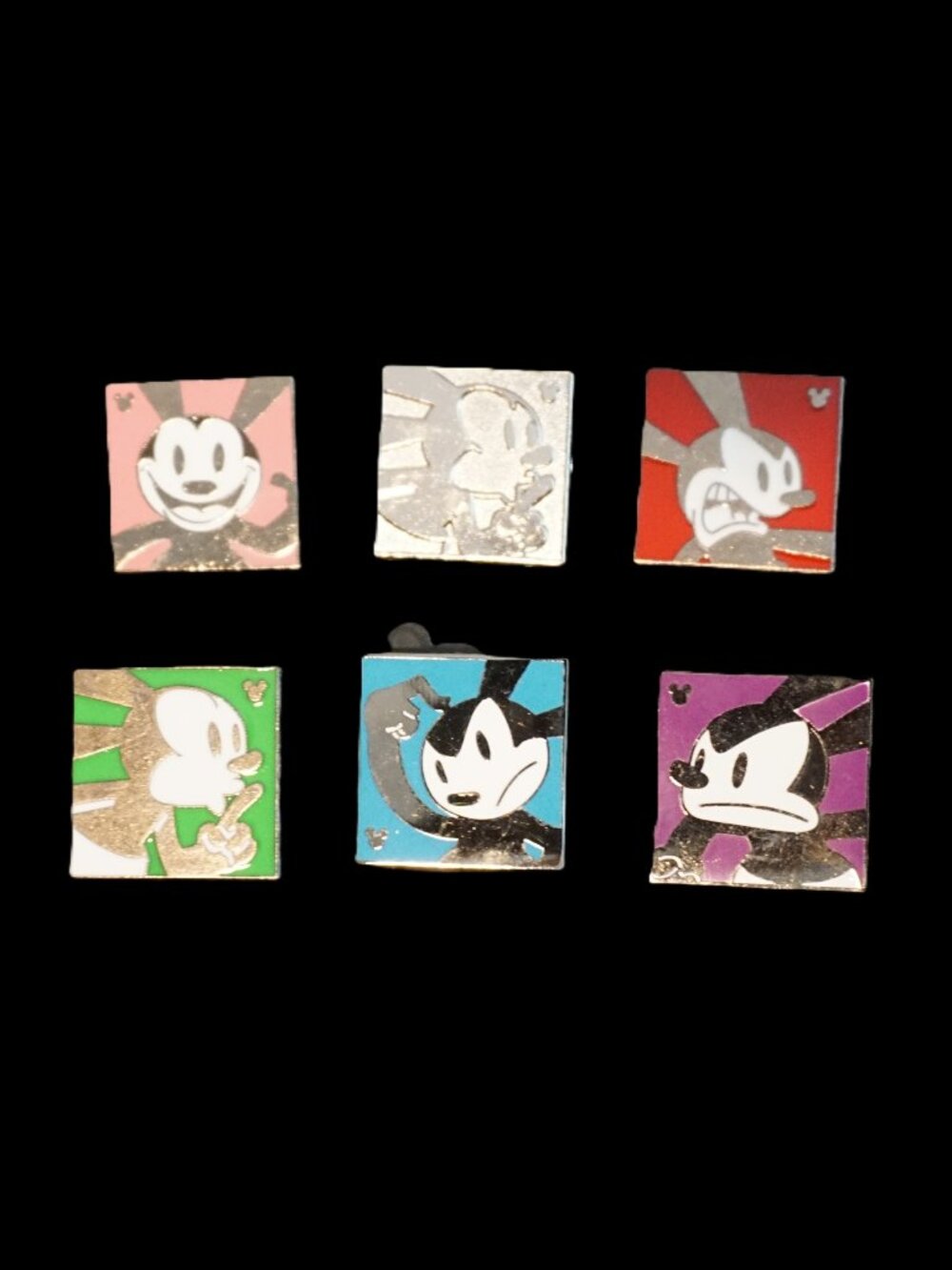 Disney Pin Trading 6 Pin Lot Featuring Oswald Squared Pop Art (132)